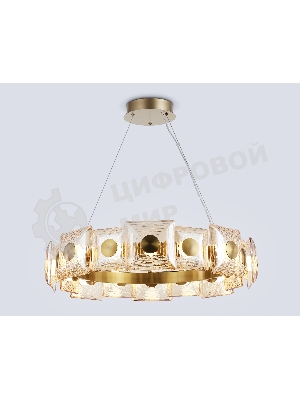 Светильник Ambrella light LH31027 BS/TI латунь/янтарь 72W 3000K D700*150