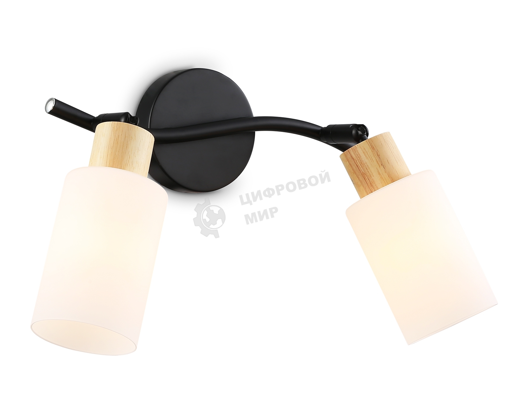 Светильник Ambrella light TR8721/2 BK/WD черный/дерево E14/2 max 60W 380*100*210