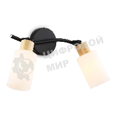 Светильник Ambrella light TR8721/2 BK/WD черный/дерево E14/2 max 60W 380*100*210