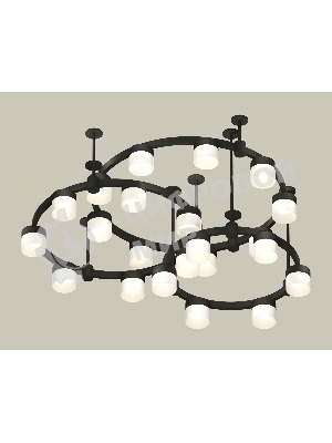Светильник Ambrella light XR92222210/22 SBK/FR черный песок/белый матовый GX53