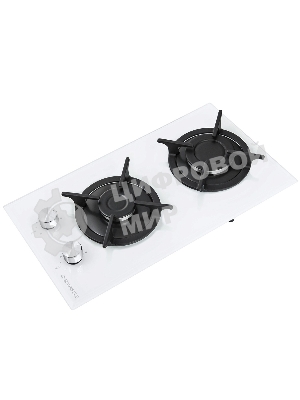 Газовая варочная панель Maunfeld EGHG.32.1CW/G, 2 конфорки, закаленное стекло, белый