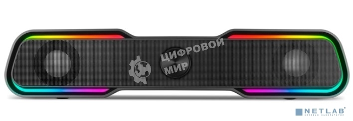 Акустическая система Sven 450 2.0 (2x5W, Bluetooth, RGb-подсветка) черная