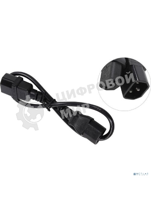 Кабель монитор-компьютер (UPS->уст-во) ExeGate Power EC-0,5P (С13->С14) VDE-250V-3*0.5-CU, 6A, 0.5м