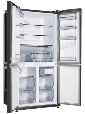 Холодильник Kuppersberg NMFV 18591 DX темный металл трехкамерный 390/170л морозилка снизу, No Frost, Side by Side