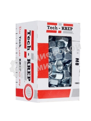 Гайка шестигранная М8 цинк. DIN 934 (уп.35шт) пакет Tech-Krep 103026