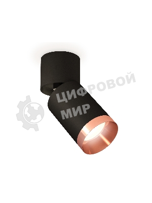 Светильник Ambrella Light XM6313045 SBK/BK/PPG черный песок/черный/золото розовое полированное MR16 GU5.3(A2221, C6313, N6135)