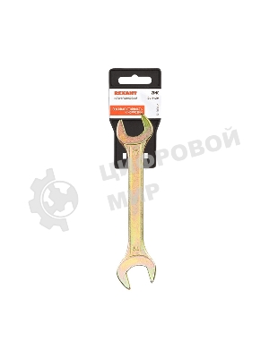 Ключ гаечный рожковый Rexant 17х19 мм, желтый цинк