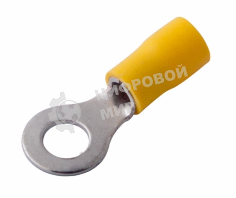 Наконечник кольцевой изолированный Rexant ø 6.5 мм 4-6 мм² (НКи 6.0-6/НКи5,5-6) желтый