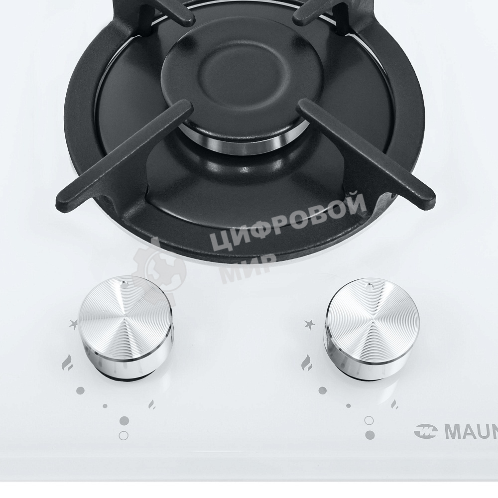 Газовая варочная панель Maunfeld EGHG.32.1CW/G, 2 конфорки, закаленное стекло, белый