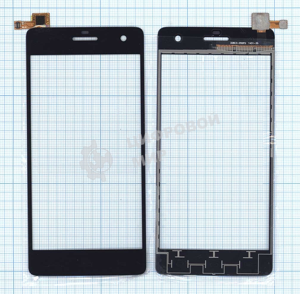 Сенсорное стекло (тачскрин) для Micromax Canvas Knight A350, черное