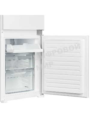 Встраиваемый холодильник Kuppersberg RBN 1763, полезный объем 233 л, сенсорное управление, полезный объем морозильной камеры 63 л, No Frost, LED подсветка, перенавешиваемые двери, суперзаморозка, отсек для овощей, белый