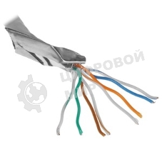 Кабель Hyperline FUTP4R-C5E-S24-IN-PVC-GY-305 (305м) Кабель витая пара, экранированный F/UTP, общий экран фольга, категория 5e, 4 пары 24 AWG, 4х2х0,51 мм, однопроволочные жилы, PVC, нг(А)-LS, внутренний -20°C – +75°C, серый, системная гарантия 25 лет