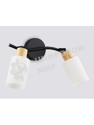 Светильник Ambrella light TR8721/2 BK/WD черный/дерево E14/2 max 60W 380*100*210