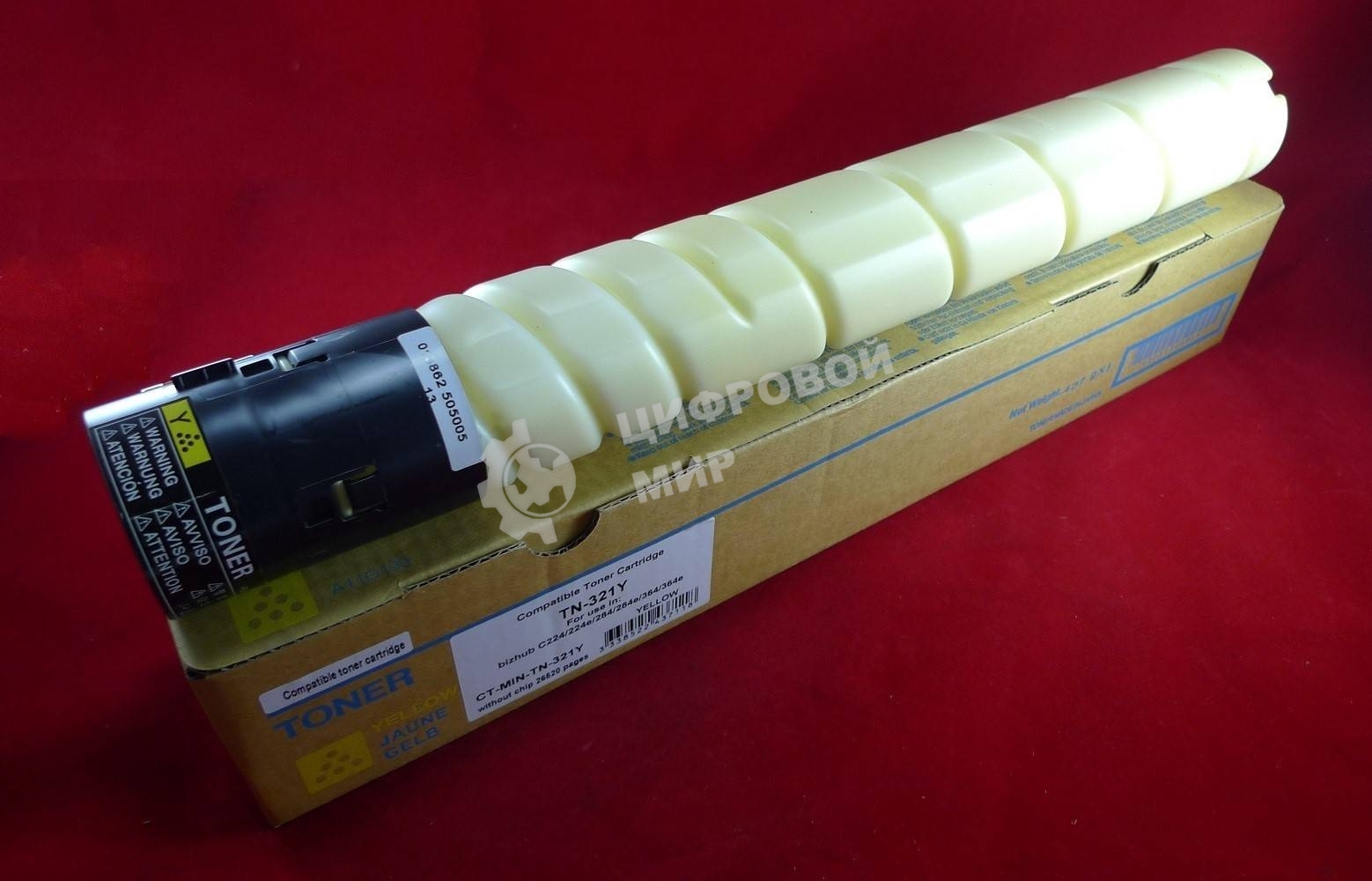 Картридж лазерный ELP TN-321Y желтый (25000 стр. туба, 510 гр.) для Konica-Minolta bizhub C224/224e/284/284e/364/364e