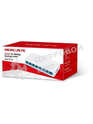 Коммутатор Mercusys MS108, 8 портов Ethernet 100 Мбит/с