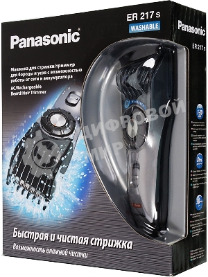 Машинка для стрижки Panasonic ER217S520 серебристый (насадок в компл:1шт)