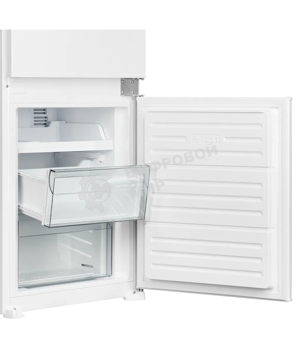 Встраиваемый холодильник Kuppersberg RBN 1763, полезный объем 233 л, сенсорное управление, полезный объем морозильной камеры 63 л, No Frost, LED подсветка, перенавешиваемые двери, суперзаморозка, отсек для овощей, белый