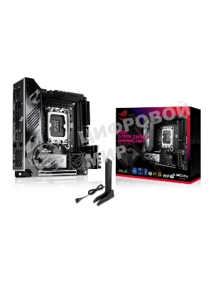 Материнская плата ASUS ROG STRIX Z890-I GAMING WIFI, LGA1851, Intel Z890, 2xDDR5, 2xSATA, 2xM.2, 1xPCI-E 5.0 x16, 1xHDMI, 2xThunderbolt 4, 1x2.5Gb LAN, 9xUSB-A, 1xUSB-C, 5.1, Mini-ITX