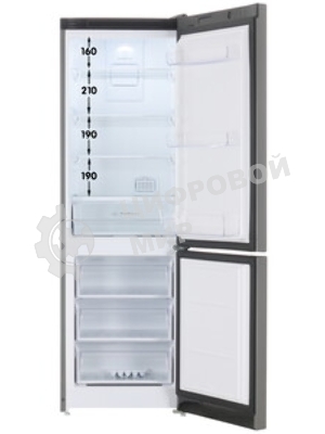 Холодильник Indesit ITS 5180 G серебристый двухкамерный 220/78л морозилка снизу, No Frost