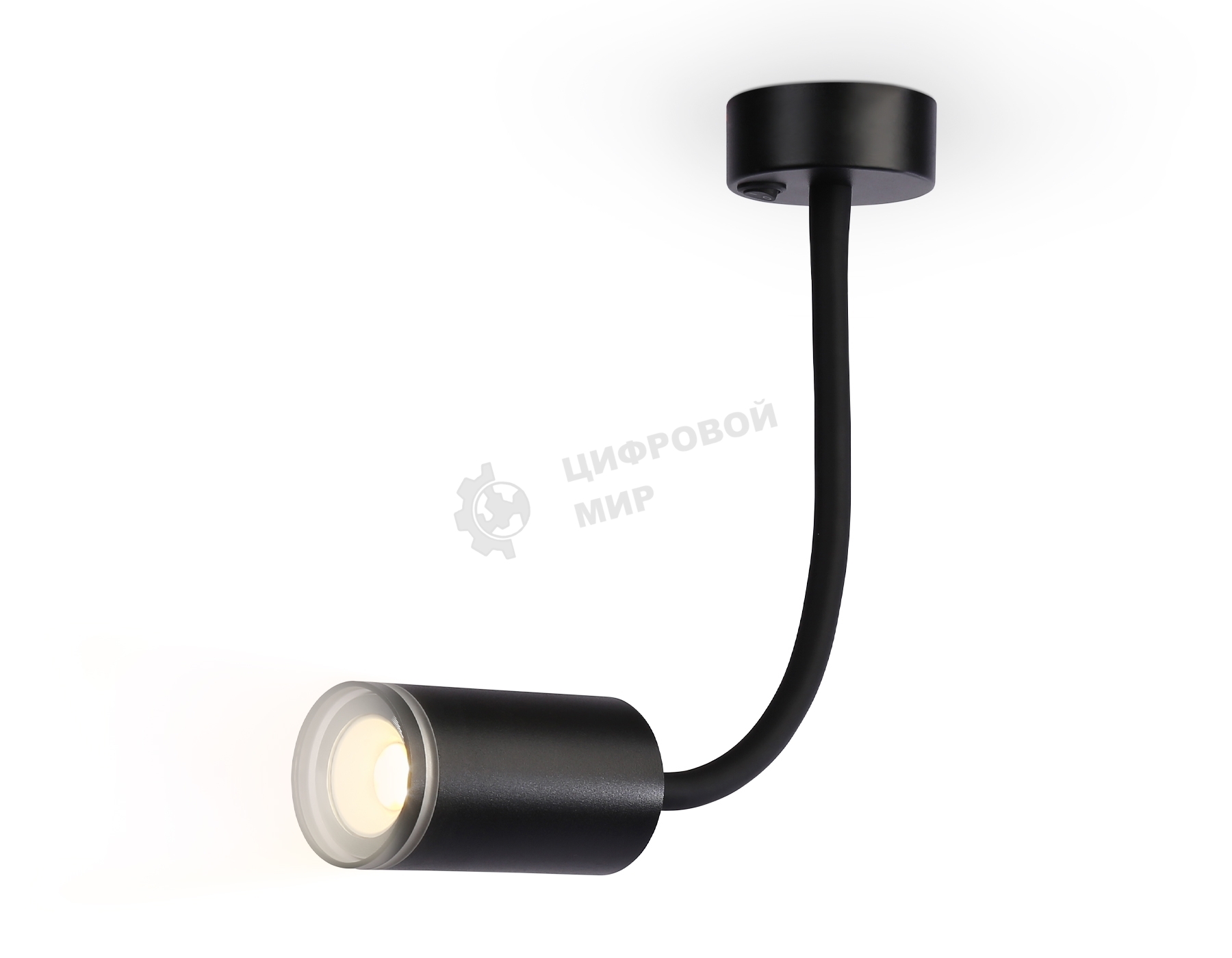 Светильник настенно-потолочный гнущийся с выключателем Ambrella light FW2470 BK черный GU10 max 12W D55*L100*H300