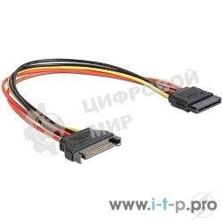 Удлинитель кабеля питания SATA Cablexpert CC-SATAMF-01, 15pin(M)/15pin(F), 30 см