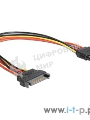 Удлинитель кабеля питания SATA Cablexpert CC-SATAMF-01, 15pin(M)/15pin(F), 30 см