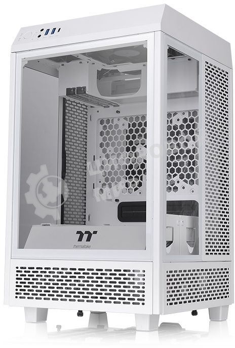 Компьютерный корпус Thermaltake The Tower 100 Snow CA-1R3-00S6WN-00/White/Win/SPCC/Tempered Glass*3