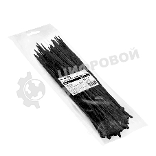 Стяжка (хомут) нейлоновая ExeGate CV66-250x4.8B (нейлон 6.6, 250x4.8 мм, неоткрывающаяся, halogen free, -40°C - +85°C, черная, 100 шт)