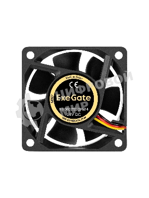 Вентилятор для корпуса ExeGate EX06025S3P-24 черный, 60 мм, 5000 об/мин, 34.5 дБ, 3 pin