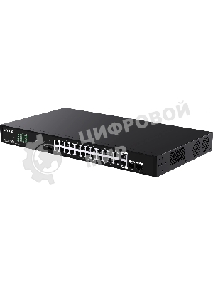 Коммутатор неуправляемый Tenda TEG1128P-24-250W PoE, 26x1 Гбит/с, PoE 24х30 Вт (до 230Вт), SFP 2х1 Гбит/с