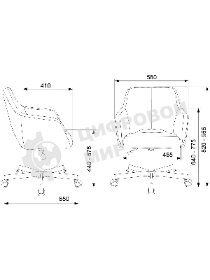 Кресло Бюрократ CH-380M черный, экокожа