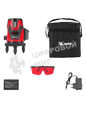 Лазерный уровень MTX MFL RED, 30 м, красный луч, акк. Li 2400 mAh, сумка, резьба 5/8