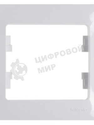 Рамка 1-м Glossa белый SchE GSL000101