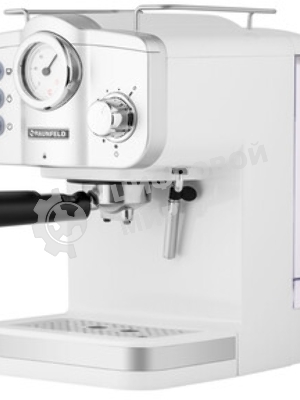 Кофеварка рожковая Maunfeld MF-735WH PRO белый, исп. кофе - молотый, 1.25 л, 1100 Вт, 15 бар