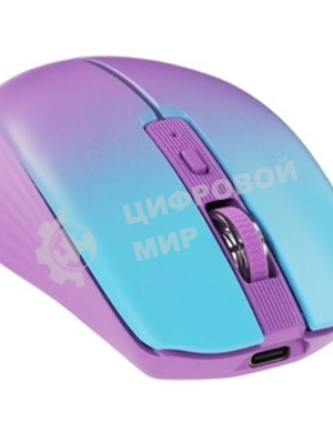 Мышь беспроводная Defender Mystery MM-301 фиолетовый, 1600 dpi, радиоканал, Bluetooth, USB, кнопки - 6