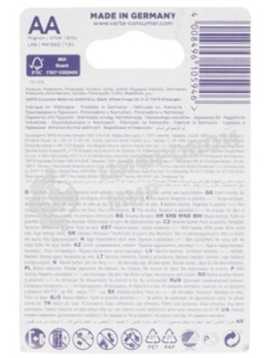 Батарея Varta LongLife Max Power Alkaline LR6 BL5+3 AA (8шт) блистер