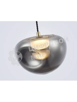 Подвесной светодиодный светильник Ambrella light LH12001 BK/GD/SM черный/золото/дымчатый 6W 3000K D180*145