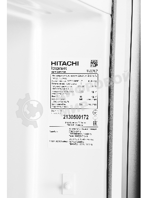 Холодильник Hitachi R-W660PUC7 GGR серый двухкамерный 396/144л морозилка сверху No Frost, Side by Side