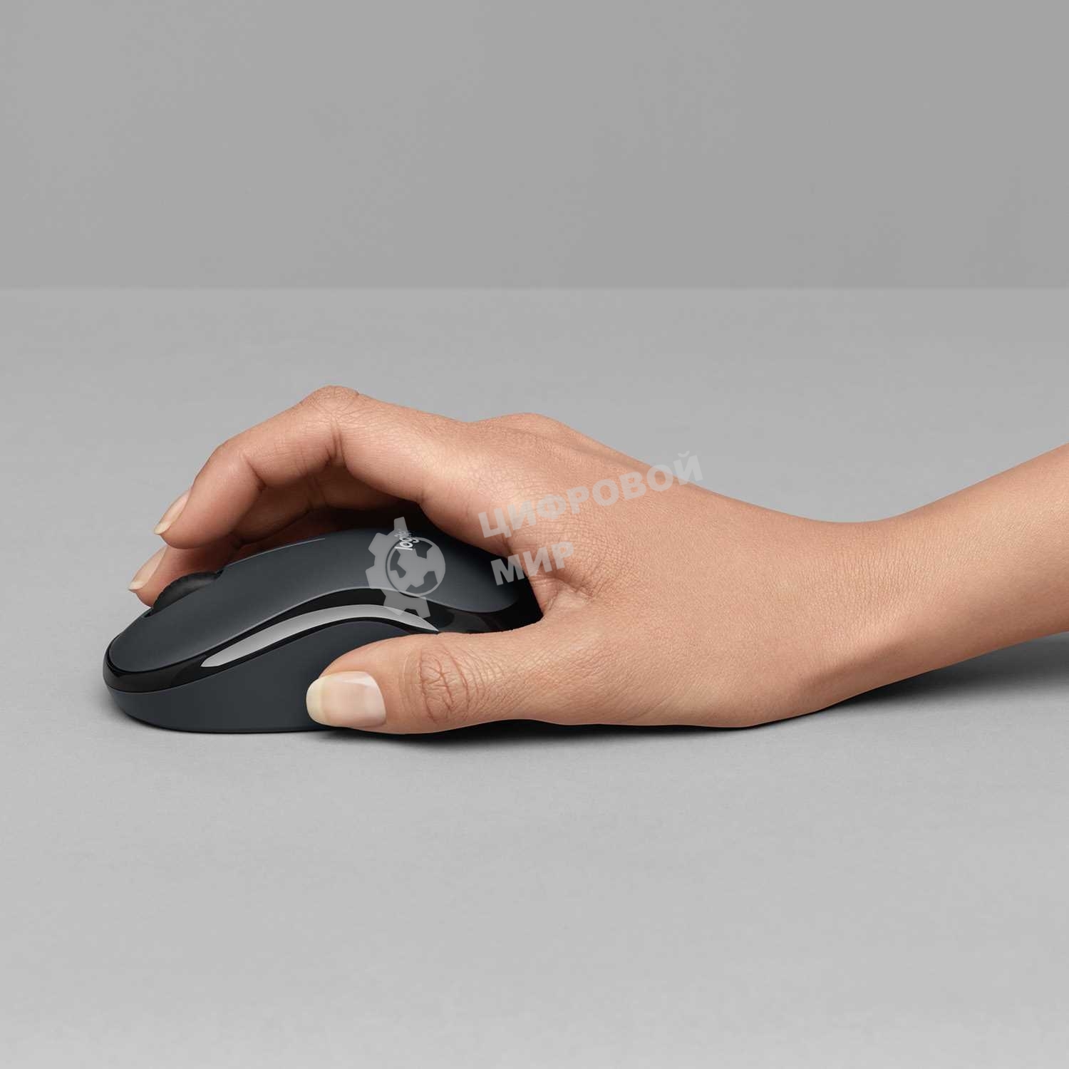 Мышь беспроводная Logitech M220 SILENT черный/серый, 1000 dpi, радиоканал, USB, кнопки - 3