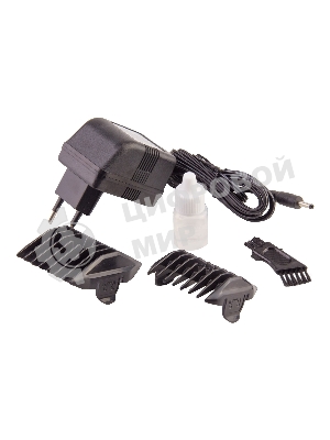 Набор для стрижки Galaxy Line GL 4157, красный с белым, лезвие шириной 40 мм, 45 мин непрер. работы, 2 насадки-расчески, лезвия из высококачественной японской нержавеющей стали, индикатор работы и заряда, эргономичный дизайн