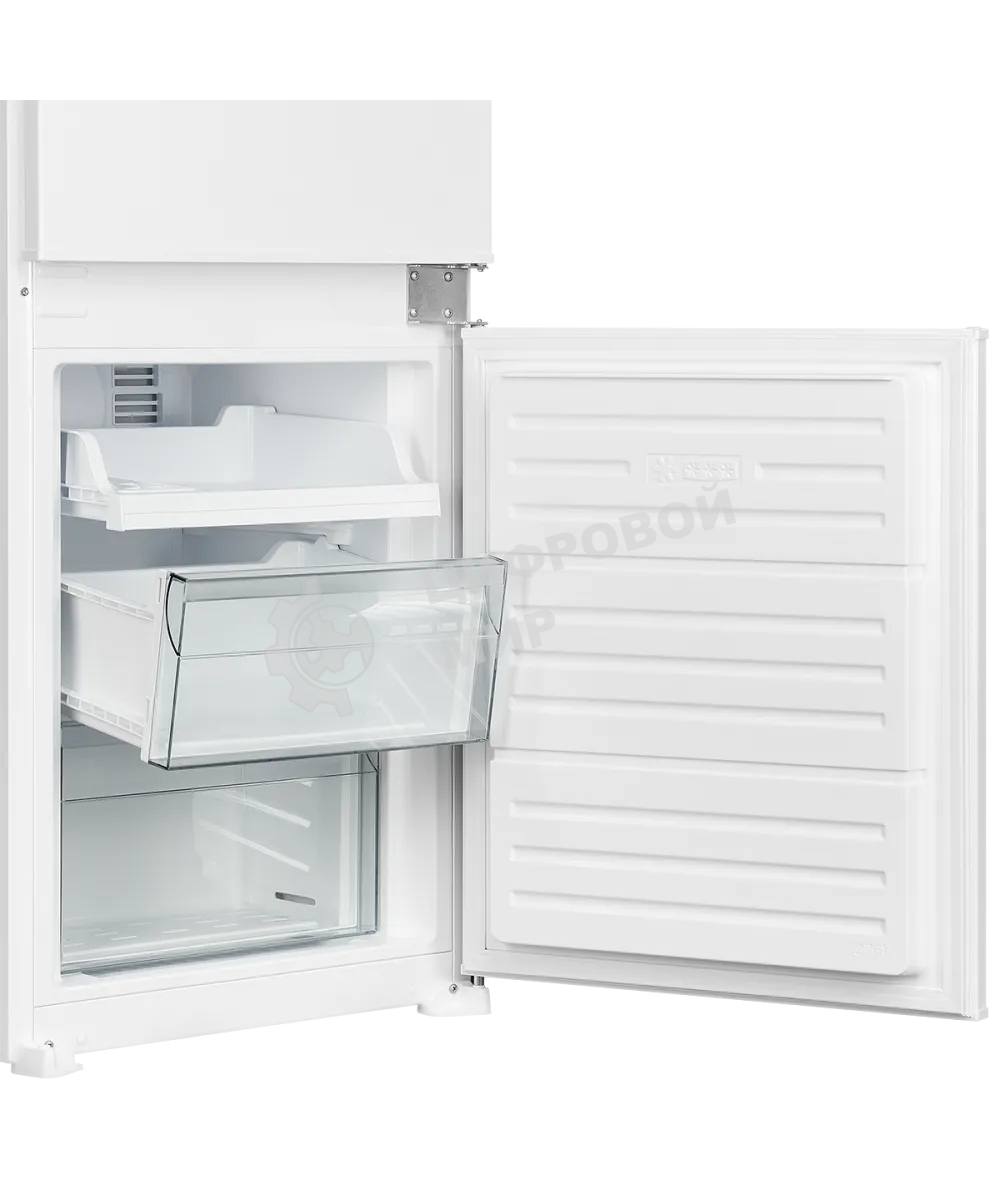 Встраиваемый холодильник Kuppersberg RBN 1763, полезный объем 233 л, сенсорное управление, полезный объем морозильной камеры 63 л, No Frost, LED подсветка, перенавешиваемые двери, суперзаморозка, отсек для овощей, белый