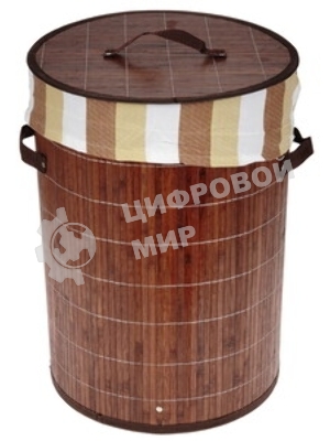 Корзина для белья Рыжий кот бамбук, черный, размер:34,5*50см (104487)