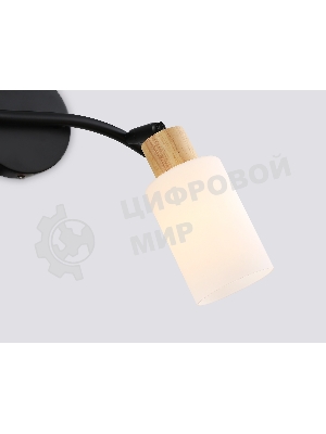 Светильник Ambrella light TR8721/2 BK/WD черный/дерево E14/2 max 60W 380*100*210