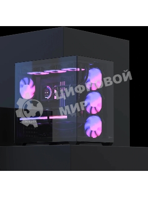 Корпус Formula Crystal Z2 Plus AR V2 Black, Midi-Tower, чёрный, 4 x 120 мм