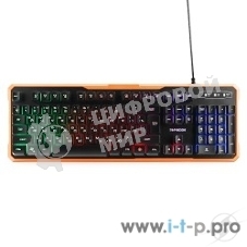 Клавиатура проводная игровая Гарнизон GK-320G черный USB, подсветка, код 