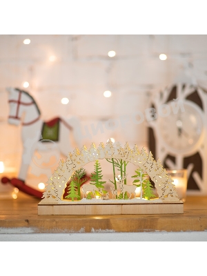 Деревянная фигурка Neon-night с подсветкой 