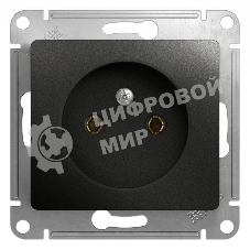 Механизм розетки 1-м СП Glossa 16А IP20 без заземл. антрацит SchE GSL000741