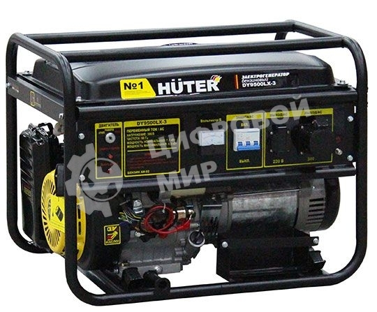 Электрогенератор бензиновый Huter DY9500LX-3, 8кВт, 91 дБ, 81 кг