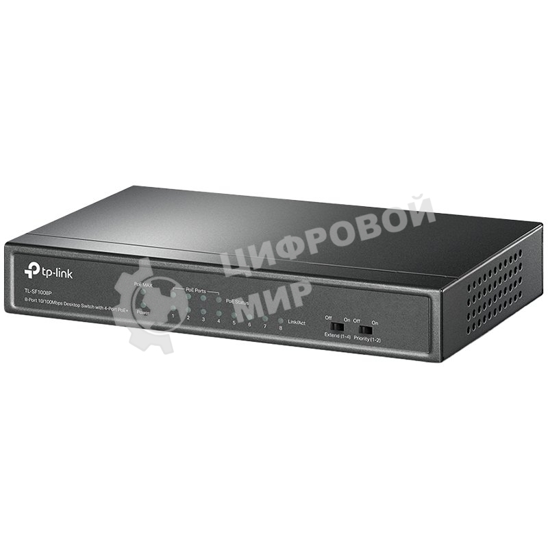 Коммутатор TP-Link SMB TL-SF1008P Коммутатор 8-port 10/100M Desktop PoE Switch