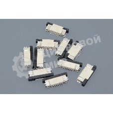 Разъем FPC Half Coverage Top Contact 0.8K-BS-6PWB 6 pin высота 2мм шаг 0,8мм 10 шт